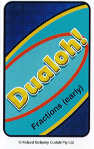 Dualoh Card Game - Fractions (early)